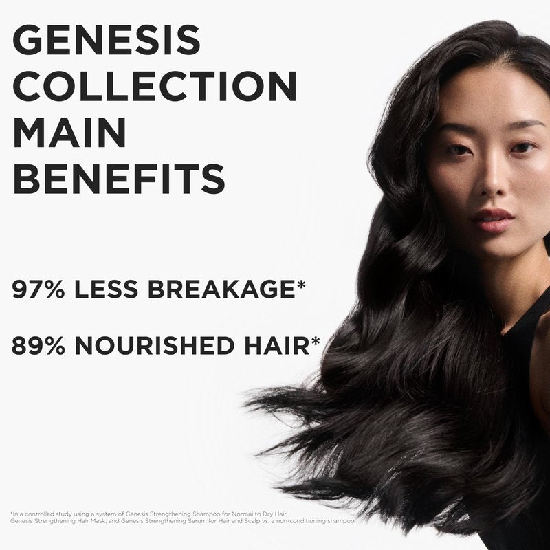 Kerastase Genesis Strengthening Nutri-Fortifiant Shampoo - For Weak or Damaged Hair, Detangles & Hydrates, For Normal to Dry Hair, 16.9 Fl Oz