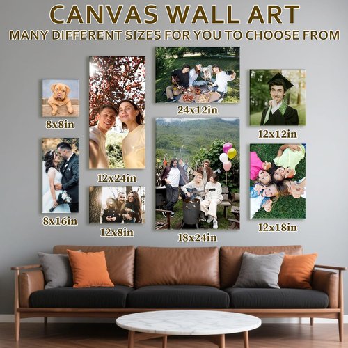 Custom Canvas Prints - Personalized Photo Wall Art for Weddings, Family, and Home Decor | 16x20 Wrapped Frame