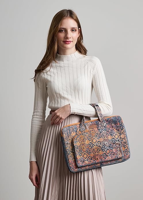 Maison d'Hermine Laptop Bag with Pocket Upto 15.5 inch Stain and Water Repellent Cotton Canvas Spring Summer (Imperfection)