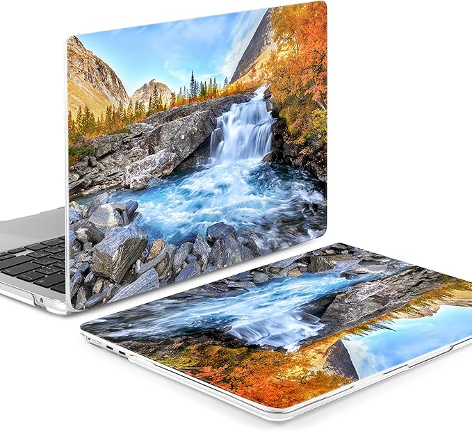 Batianda Premium Case for New MacBook Air 15 inch 2023 with M2 Chip Model A2941, Designed Protective Plastic Hardshell & Keyboard Cover & Screen Protector, Fall