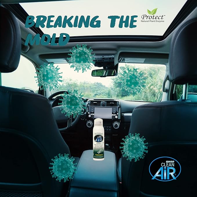 Protect⢠Automotive Mold-Odor Treatment - Revitalize Your Car's Interior The Green Automotive Mold-Odor Treatment Solution. Say Goodbye to Unpleasant Odors (Spray & Fogger)