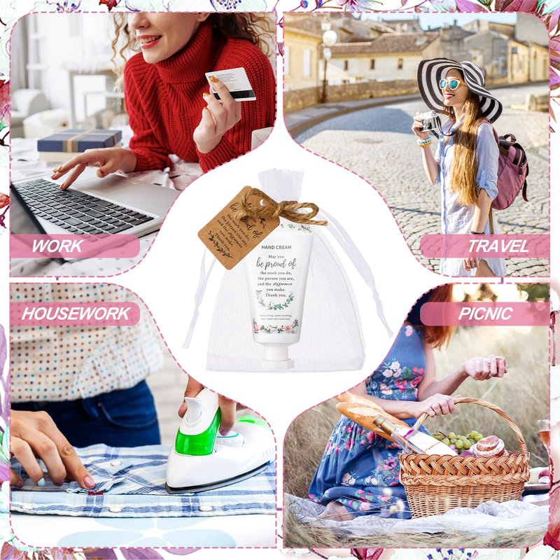 Dansib 48 Sets Employee Appreciation Gifts Thank You Team Gifts Hand Mini Lotion Bulk Inspirational Travel Size Hand Cream for Employee Staff Coworker Team Teacher Party Favors(Cute)