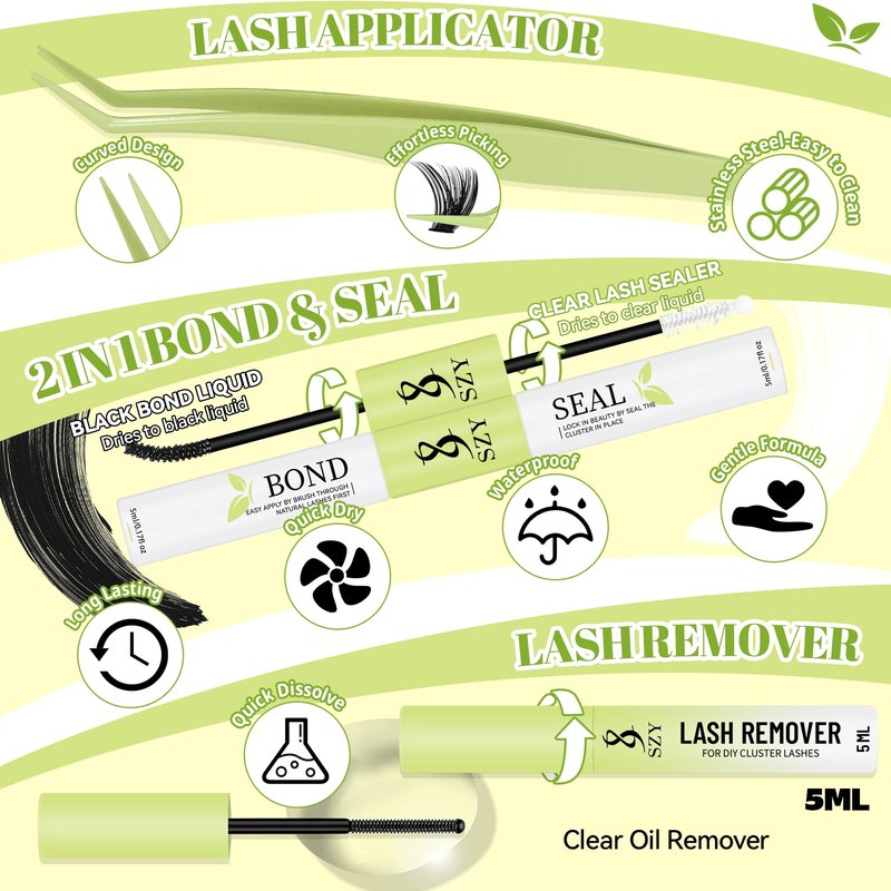 Eyelash Clusters Kit With Bottom Lashes 30+40+60+80D Lashes 668 Pcs Natural Wispy Lash Clusters Eyelash Extension Kit 5-16MM D Curl Lash with Bond and Seal Remover Tweezer for DIY at Home