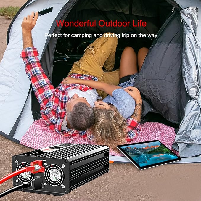 Xijia 1500W Power Inverter,36V to 120V Pure Sine Wave Inverter,Surge 3000W Solar Converter for Home Backup Solar Systems ,with Remote Control for Truck