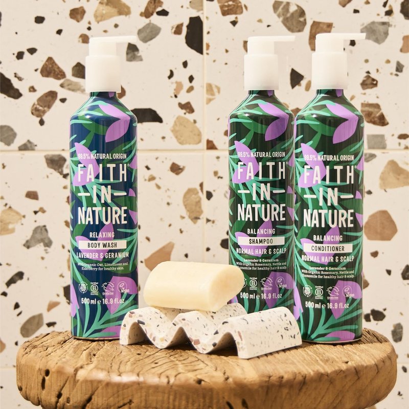 Faith In Nature Natural Shampoo, Conditioner & Body Wash Set Aluminium Bottles - Vegan & Cruelty Free, No SLS or Parabens - 3 x 16.9 fl oz, Grapefruit & Orange