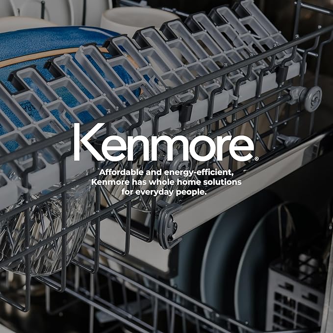 Kenmore 22-14672 24" Built-In Dishwasher - UltraWash Plus, TurboDry, EasyFlex Third Rack & SmartWash Cycle - 15 Place Settings - 45 DBA - ENERGY STAR Certified - 24" - White