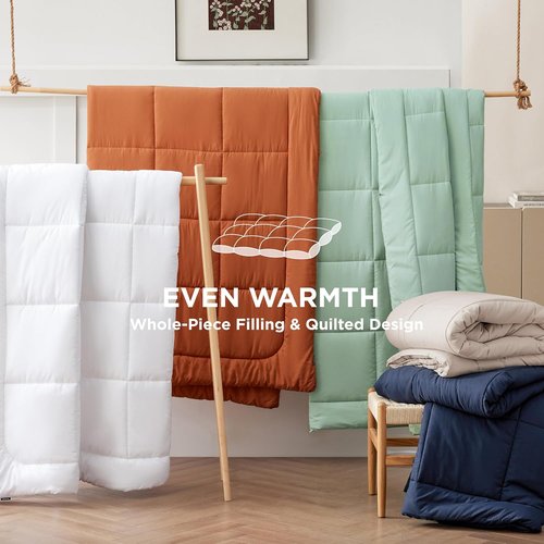 Bedsure Comforter Duvet Insert - All-Season Twin XL Quilted Down Alternative Bedding, Cream 92 x 68 Inches