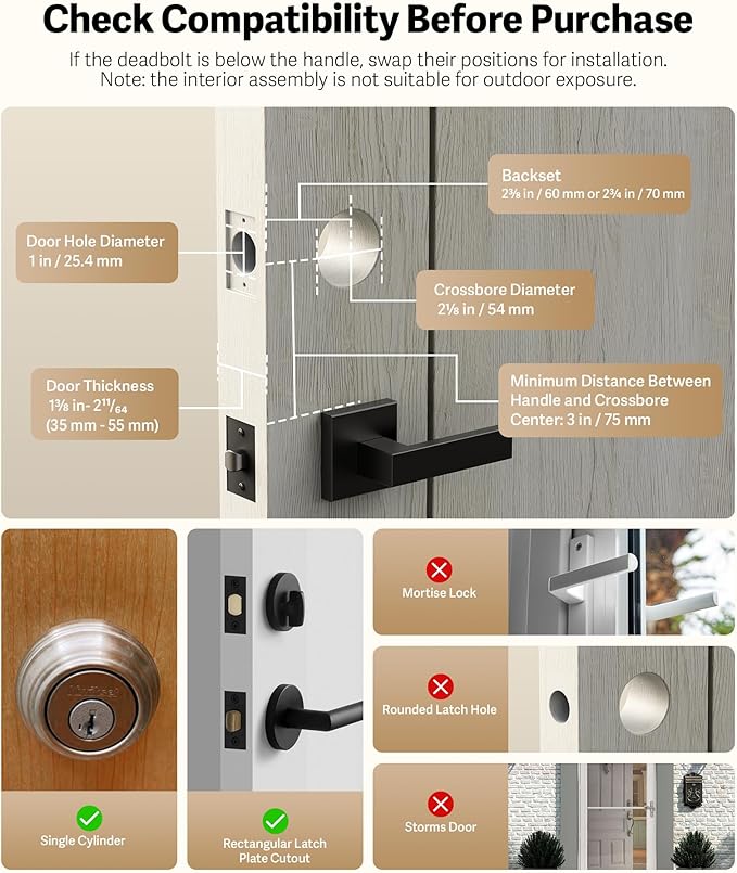 Lockin Venoris Pro - All-in-One Smart Lock for Front Door - Palm Vein & Fingerprint Keyless Entry - 2K 180° Video, WiFi, Motion Sensor, 32GB Storage - No Monthly Fee