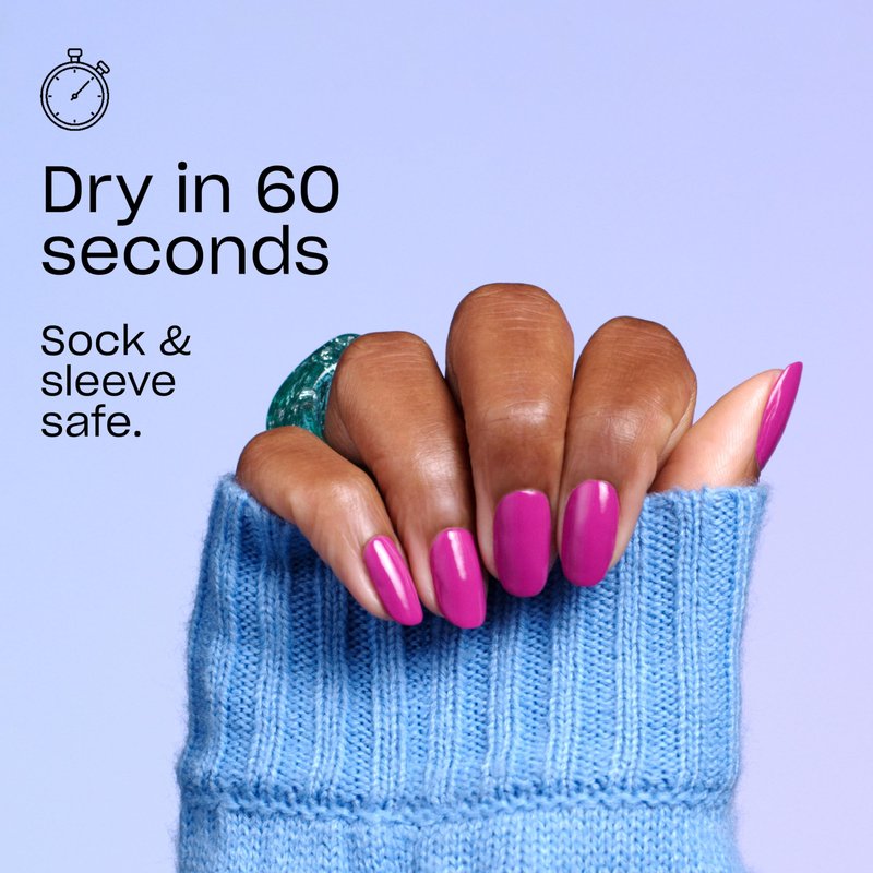 OPI RapiDry No Further Delays | Opaque Bright Seafoam Crème Quick Dry Nail Polish | Vegan, Smudge Proof, Fast Drying