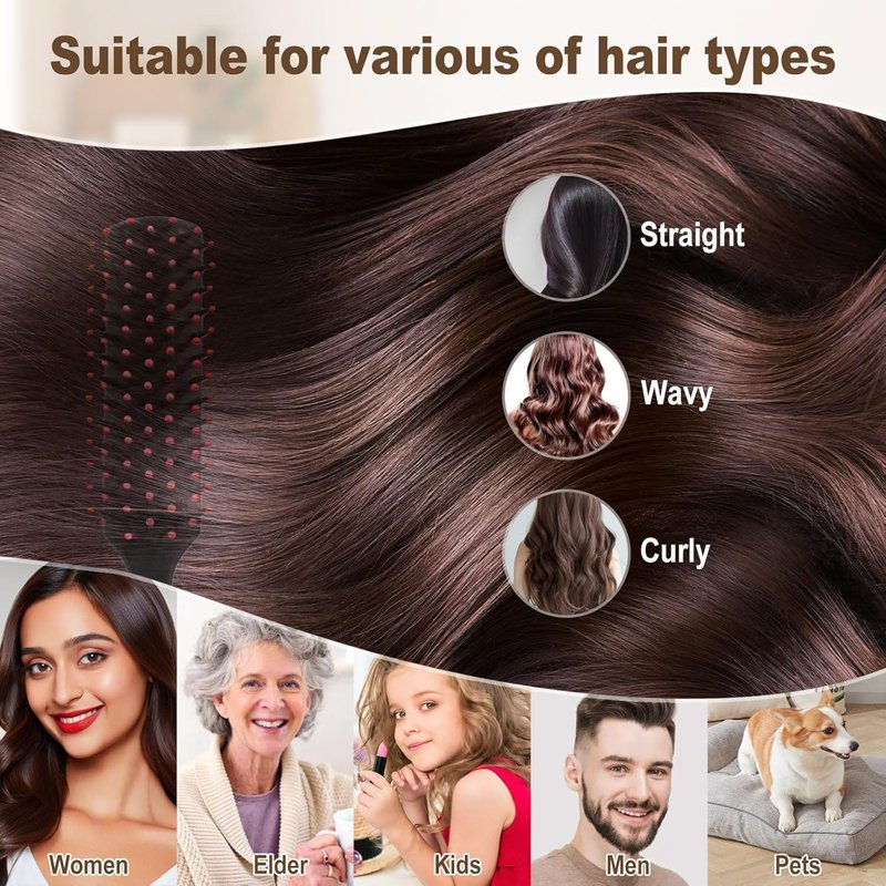 Hair Brushes Bulk - Individually Wrapped for Curly Hair | Ideal for Shelters & Hotels (100 PCS)