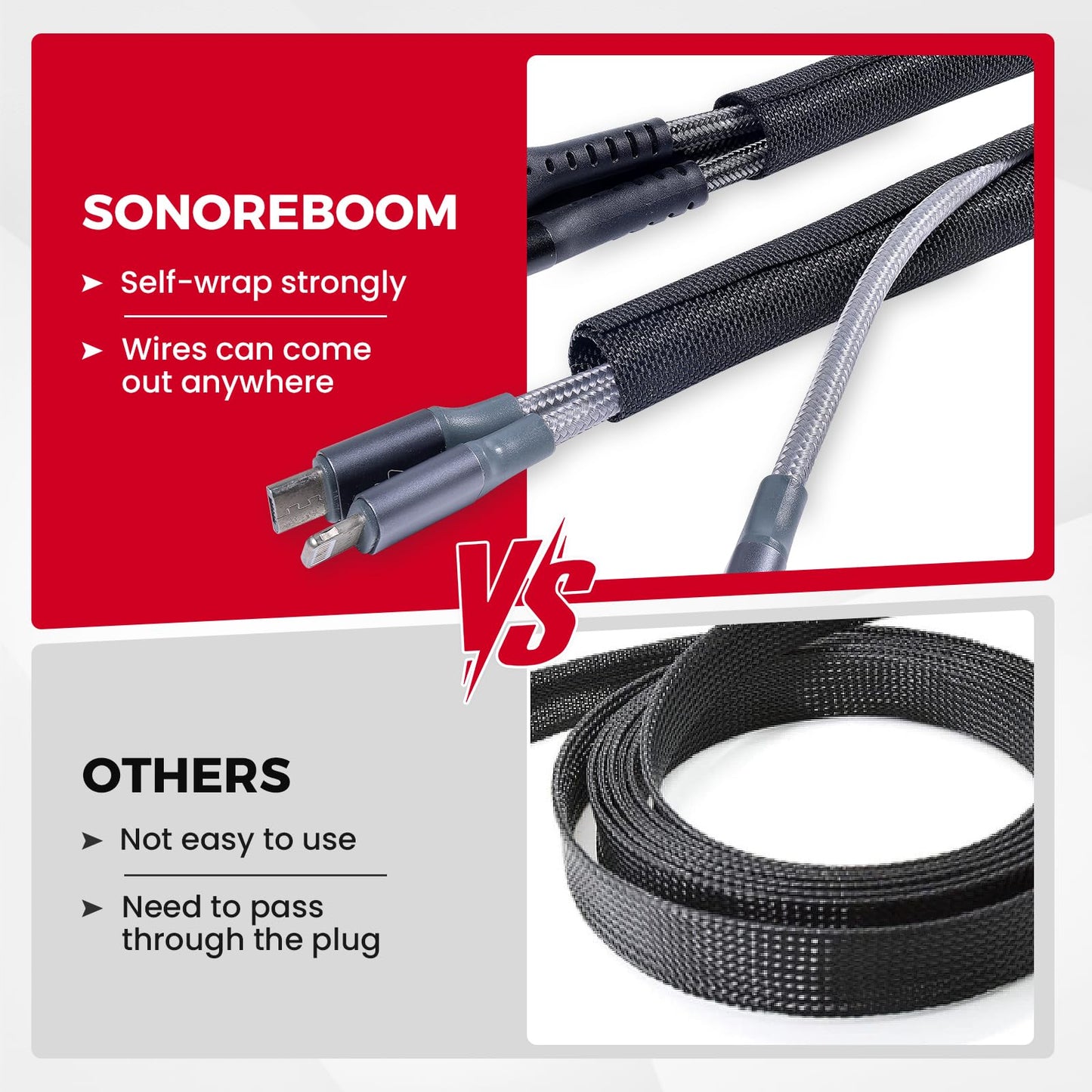 Automotive Wire Sheathing Split Wire Loom Braided Mesh Woven Cable Sleeve for Wires/Cable Cord Protector (1/4" - 28 Feet)