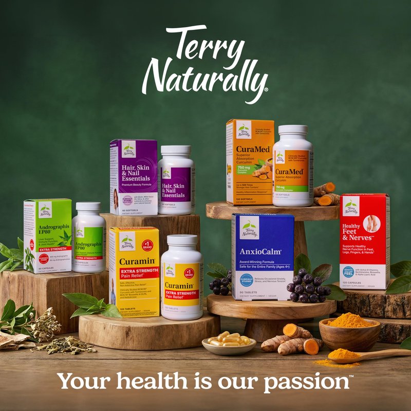 Terry Naturally Vectomega - Supplement with EPA & DHA - Omega-3 Tablets for Brain & Heart Health Support - Nutritional Supplement with Essential Fatty Acids & Peptides - 60 Tablets (Pack of 2)