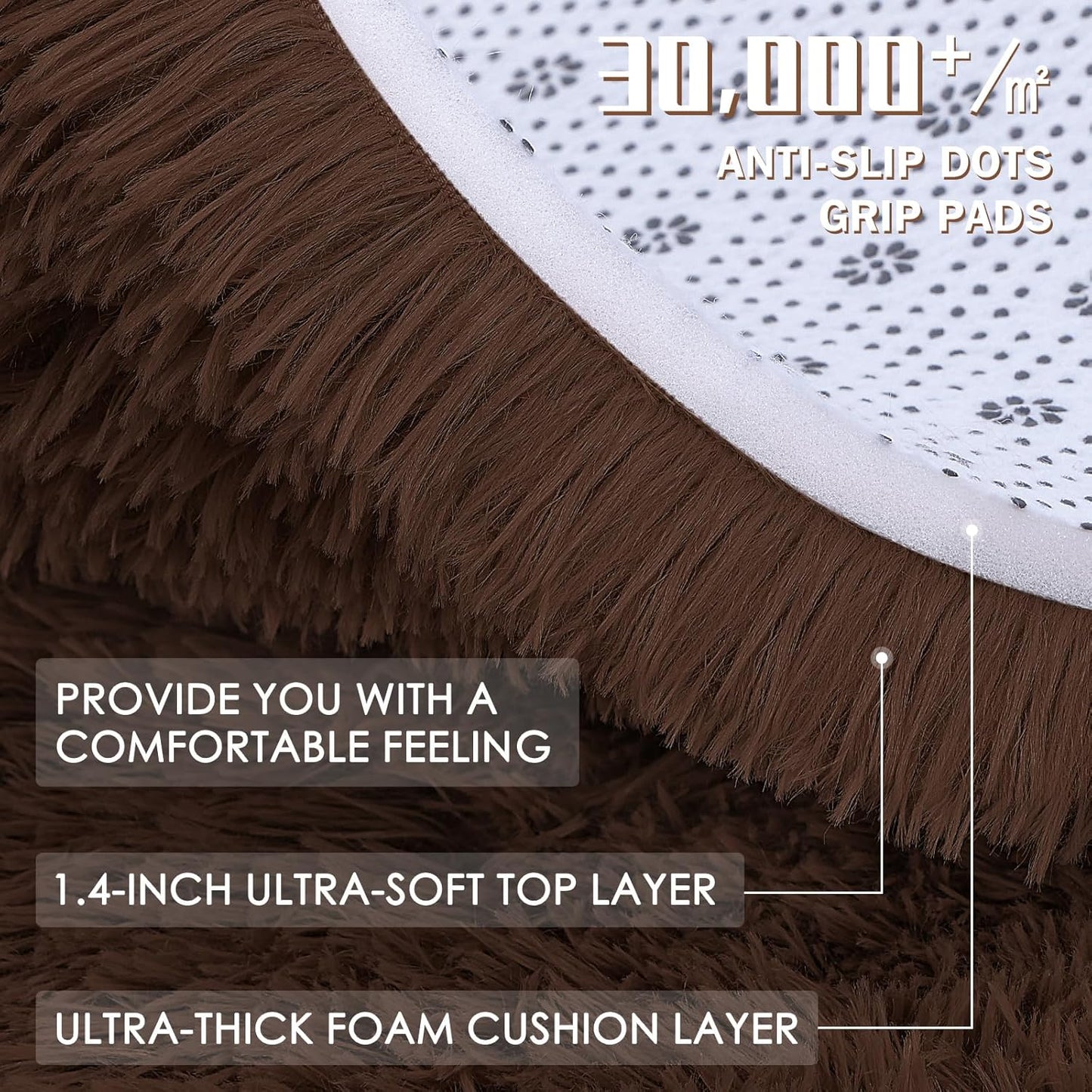 OLANLY Runner Rugs - Machine Washable Soft Fluffy Shaggy Design | Ideal for Hallways, Bedrooms, and Nurseries