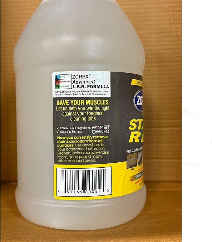 ZORBX Extra Strength Cleaner Spray 128 FL Oz Refill â Scrub Free Formula - Bleach Free Formula for Shower, Bathroom, Ceiling, Carpet, Cars, Walls & Wood
