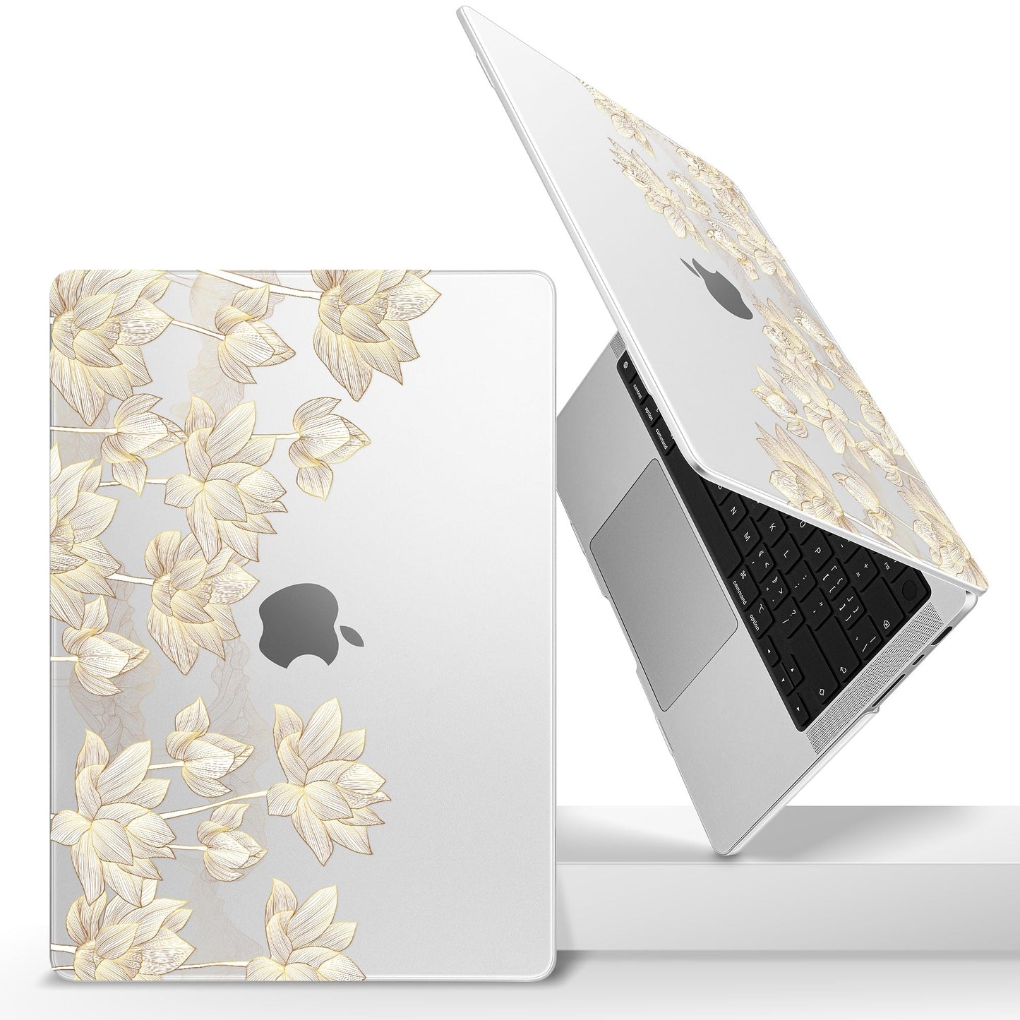 Lepeoac Case for MacBook Pro 16 inch Case 2026-2021 | M5 A3429 A3428 M4 M3 M2 M1 Pro/Max | Protective Hard Shell Laptop Cover with Screen Protector & Keyboard Cover | Lotus