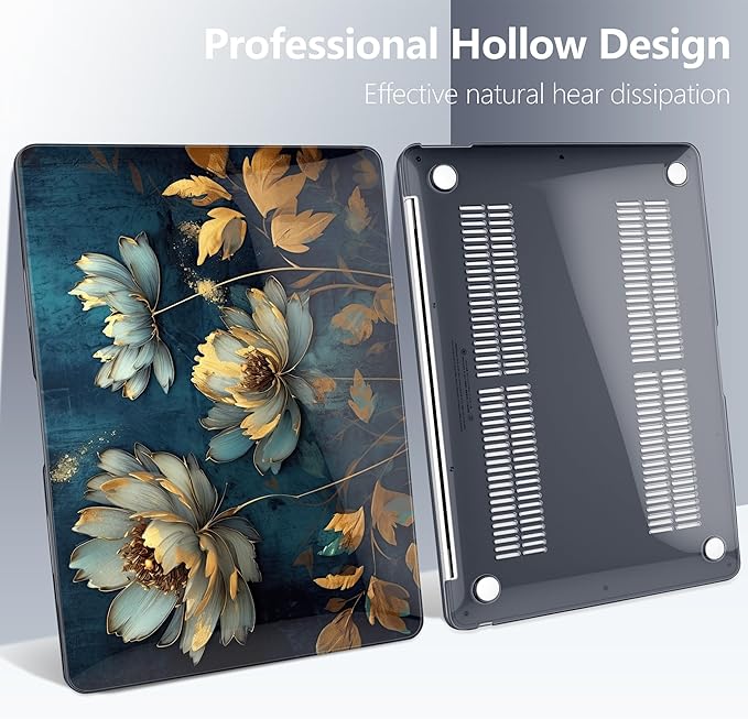 Batianda LumiArt Case for MacBook Air 13" M1 Chip, Blooming Flowers