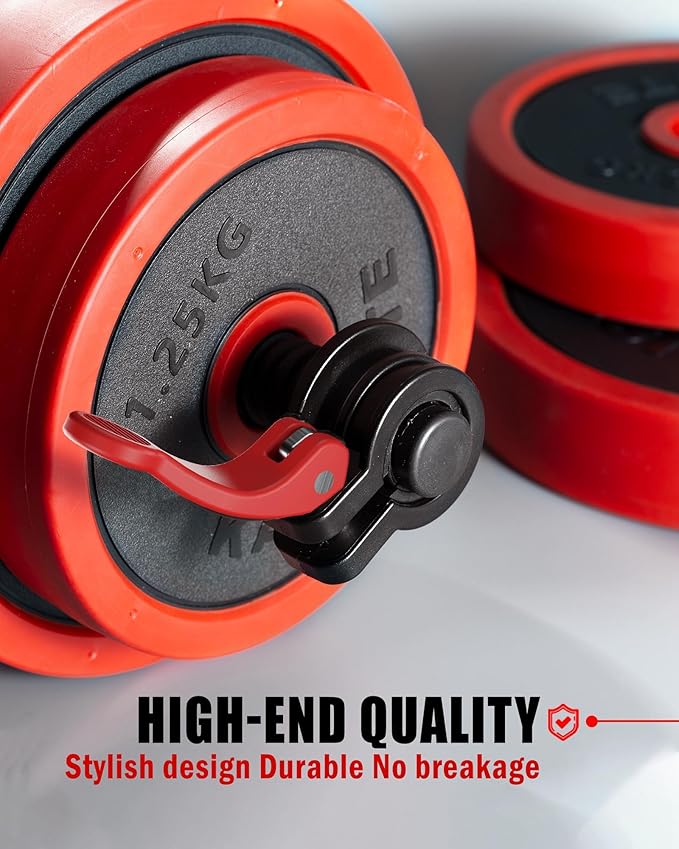 ZY-HUAN Mini Pro Barbell Clips 1 inch I Multi-Size Adjustable Barbell Collar I 1 inch Barbell ClampsIQuick Release Weight Clips Pair of Locking for Dumbbell Bar (Black+Red)