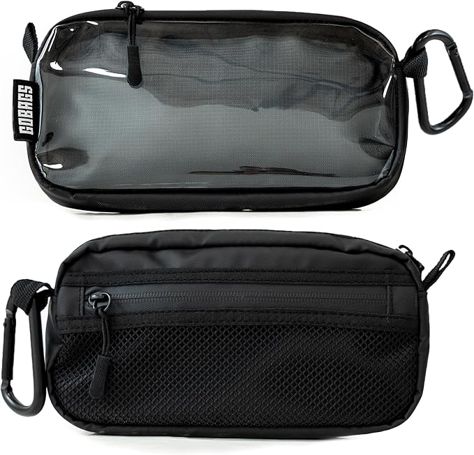 GOBAGS NEO Production Zipper Bags (2-Pack) - Electronics & Camera Accessories Bag - Cable Organizer, Gear Accessory Pouch, Travel Camera Essentials (Extra Small, Black)