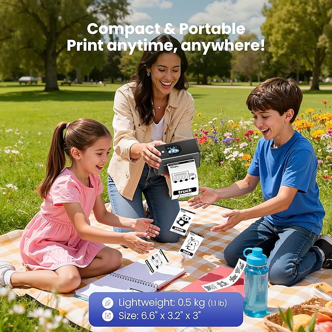 Thermal Printer with Touchscreen – Upgraded Bluetooth 4x6 Thermal Label Printer with Label Holder for Small Businesses, Compatible with Phone, PC, Tablet, Widely Used for Amazon, Shopify, Etsy, Tiktok