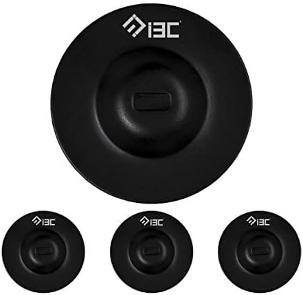 I3C Anchor Plate Adhesive Security Plate, Laptop Lock Plate with Slot, Universal Lock Plate for Laptop, Monitor, Smart Phone,Tablet, Other Electronic Products 4 Pack (Black)
