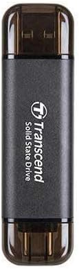 Transcend ESD310 256GB External SSD, Up to 1,050MB/s, Dual USB Flash Drive for iPhone/iPad/Mac/Windows, Android/Tablet/PC, USB 3.2 Gen 2 Thumb Drive Photo Stick, 2-in-1 Type C &Type A Memory Stick