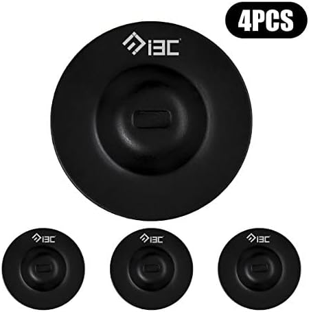 I3C Anchor Plate Adhesive Security Plate, Laptop Lock Plate with Slot, Universal Lock Plate for Laptop, Monitor, Smart Phone,Tablet, Other Electronic Products 4 Pack (Black)