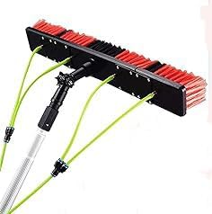 Window Cleaning Pole,High-Altitude Cleaning Brushes,Water Fed Telescopic Brush Conservatory Roof Cleaning Tools for Photovoltaic Panel Cleaning,7M
