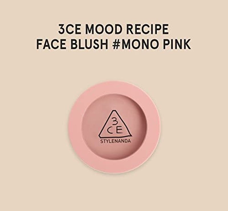 3CE Mood Recipe Face Blush - Mono Pink for Natural Glow | Long-lasting Color