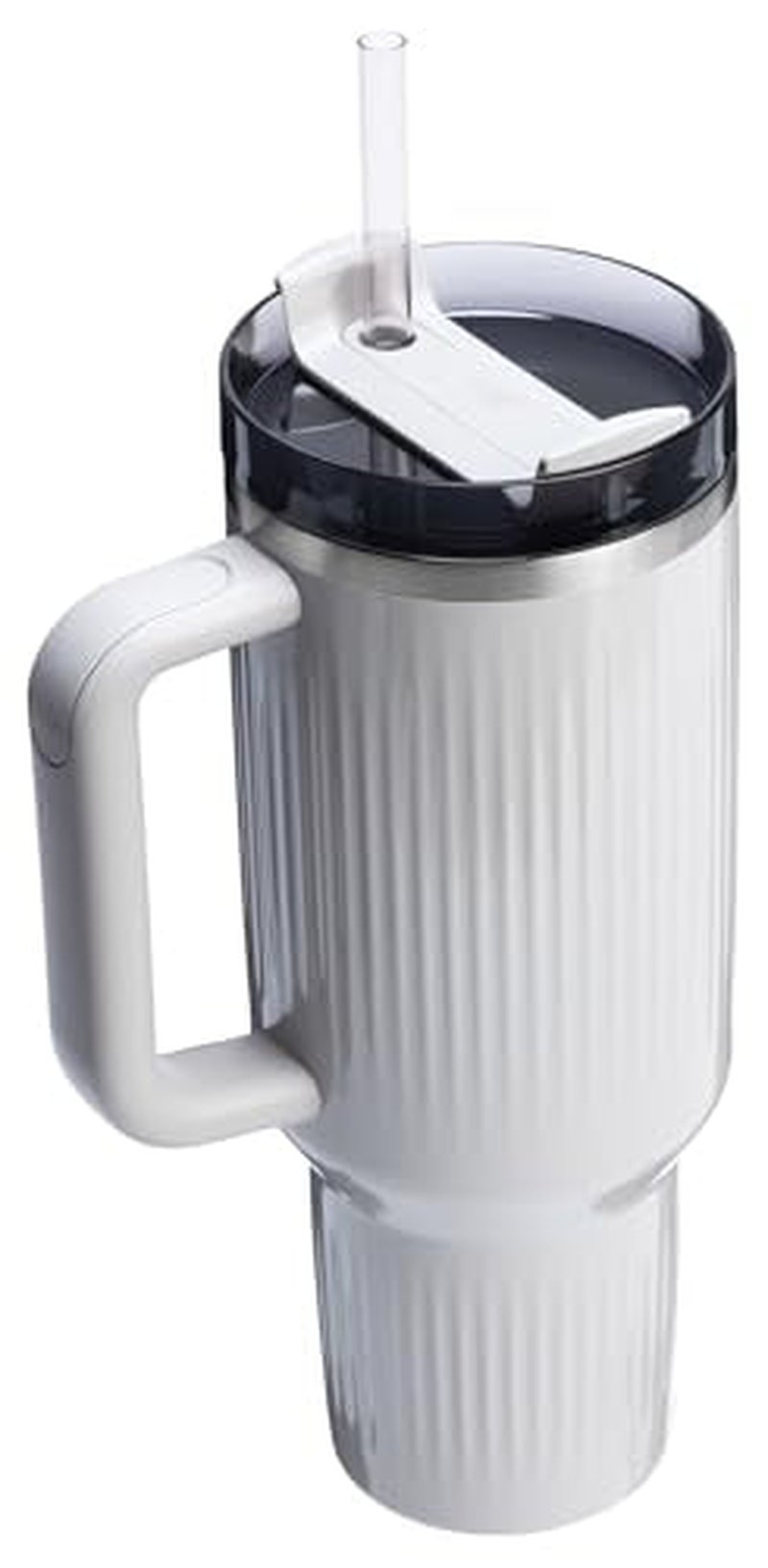 STANLEY Quencher H2.0 Tumbler with Handle and Straw 40 oz | Flowstate 3-Position Lid | Cup Holder Compatible for Travel | Insulated Stainless Steel Cup | BPA-Free | Fluted Ash Gloss