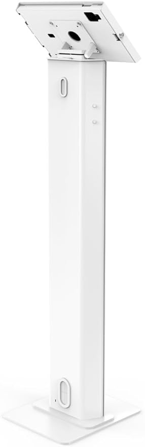 Compulocks iPad Pro M4/M5 Apex Enclosure Brandable Floor Stand – Secure Tablet Display Stand, Kiosk Mount, Stand for Touchscreen Tablets, Digital Signage, POS Display - White