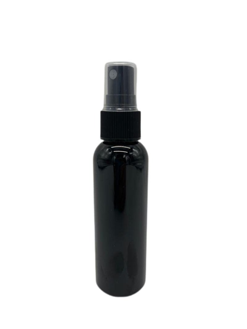 Natural Farms 2 oz Black Cosmo Plastic Spray Bottles -12 Pack Empty Spray Bottle Refillable - BPA Free - Essential Oils - Aromatherapy | Black Fine Mist Sprayers with Dust Caps - Made in the USA