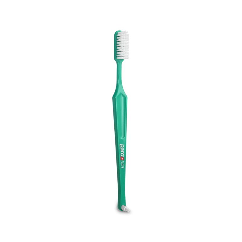 Paro S43 Toothbrush | Compact Brush Head with Soft Bristles | Exchangeable Inter Space F | 4 Rows, 43 Tufts | 6 Pack