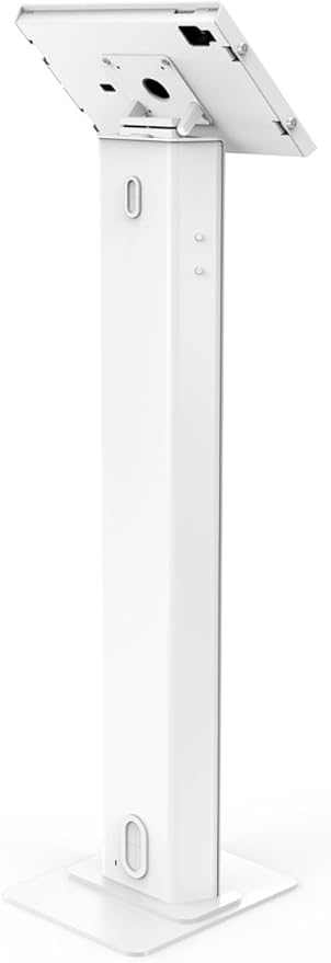Compulocks iPad Pro M4/M5 Apex Enclosure Brandable Floor Stand – Secure Tablet Display Stand, Kiosk Mount, Stand for Touchscreen Tablets, Digital Signage, POS Display - White