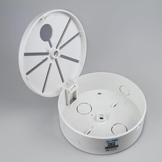 ZT-NET ZT-NET Universal Bullet Security Mount Box Dome Camera Junction Box Bracket Hide Cable ABS Plastic Enclosure Indoor Camera Cover CCTV Surveillance White 1 Pack (Not Included Camera)