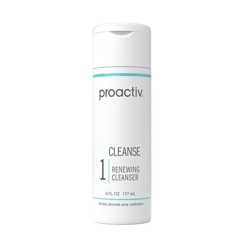 Proactiv Acne Cleanser - Benzoyl Peroxide Face Wash and Acne Treatment - Daily Facial Cleanser and Hyularonic Acid Moisturizer with Exfoliating Beads - 90 Day Supply, 6 Fl Oz
