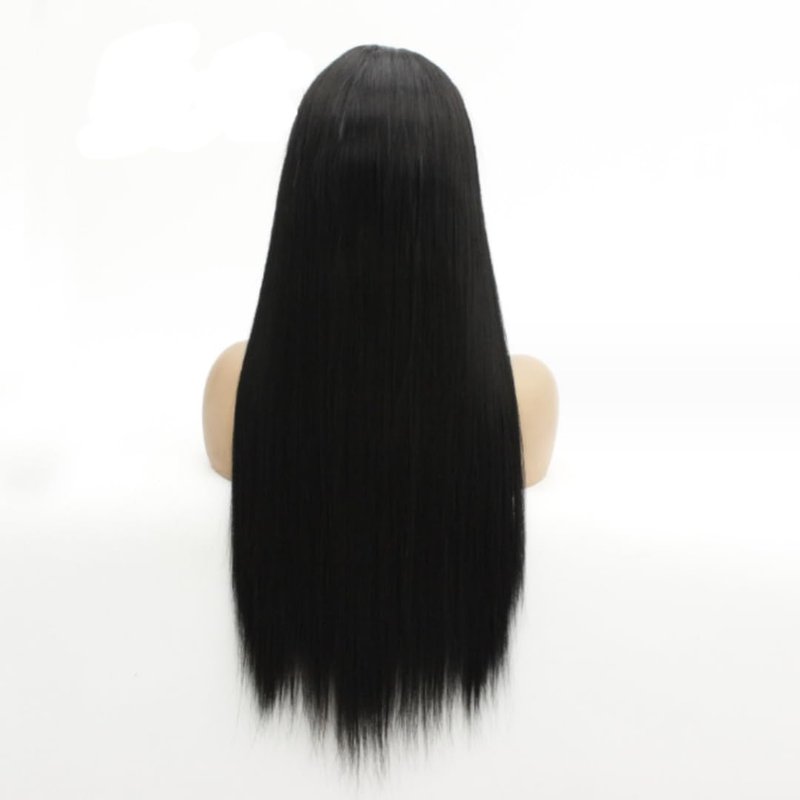 Greenmirr Black Lace Front Wigs 13x4 Lace Long Straight Heat Resistant Synthetic Lace Front Hair 26in