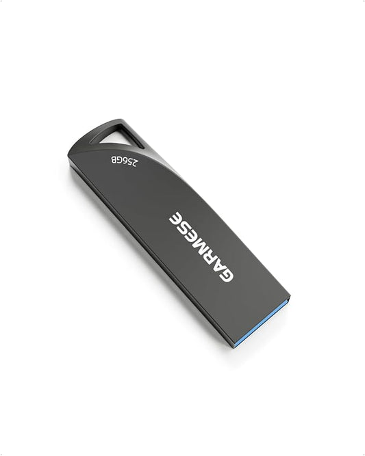 GARMESE 256GB USB 3.0 Flash Drive, Metal Waterproof USB Drive, Durable Slim Thumb Drive with Keychain, Plug & Play Memory Stick for PC, Laptop, Car Audio
