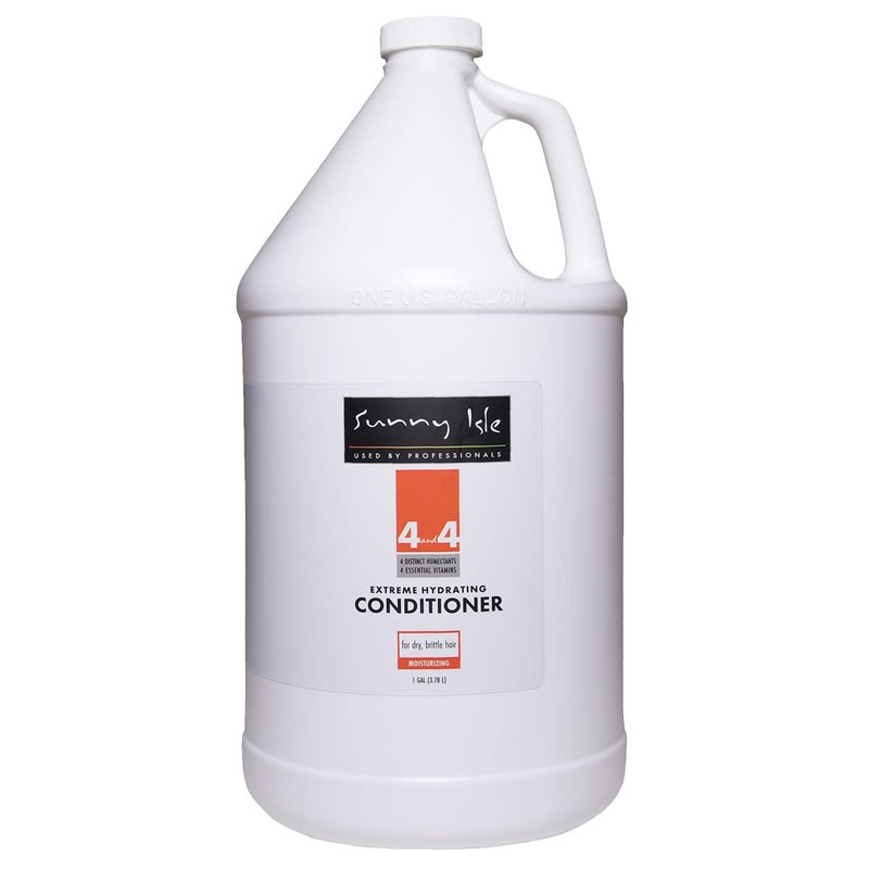 Sunny Isle 4AND4 Conditioner 1 Gallon - Professional Grade, Paraben & Sulfate Free, 4 Humectants & Vitamins