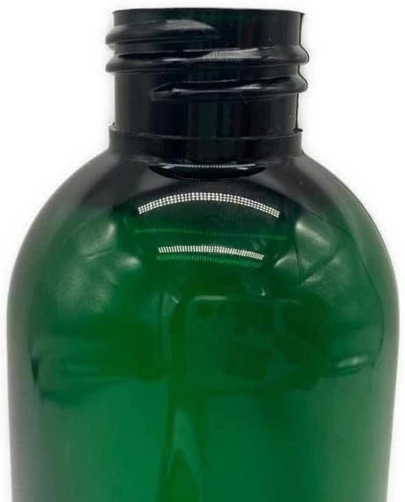 Natural Farms 12 Pack | 8 oz Green Cosmo Plastic Bottles with Black Fine Mist Atomizer for Essential Oils & Perfumes