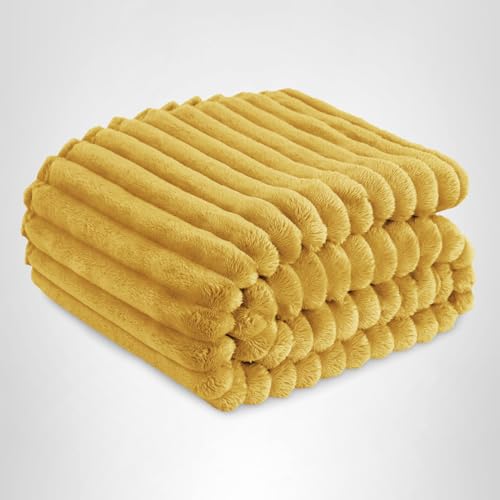 Bedsure GentleSoft Yellow Throw Blanket for Couch - Super Soft Cozy Blankets for Women, Cute Small Blanket for Girls, 50x70 Inches
