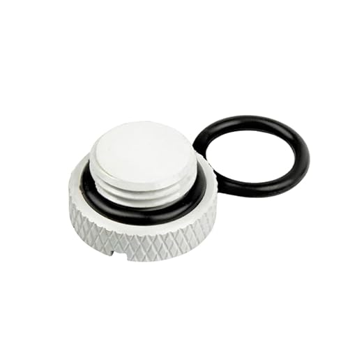 dracaena.io 12 pack G1/4" thread, Thin water Stop Plug Fitting with Coin Slot for Computer water cooling System, durable brass/copper material, White