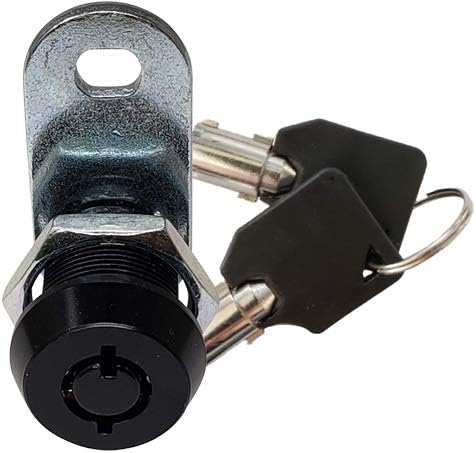 Admiral Locks Tubular Cam Lock, Keyed Alike Removable Key RV Compartment Storage Lock Cabinet Locks (Black Pack of. 10, 5/8 Inch 180°)