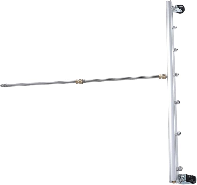 Pressure Washer Broom 39.37 Inch Extension Rod Stainless Steel Cleaner Quick Connect for Driveways Patios Undercarriages Commercial Residential Use (for Floor)