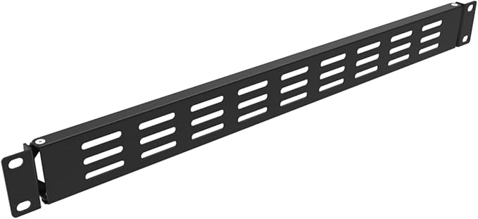 QiaoYoubang 1U Hinged Vented Rack Mount Blank Panel Spacer for 19in Server Rack or Network Cabinet (1U Vented Blank Panel)