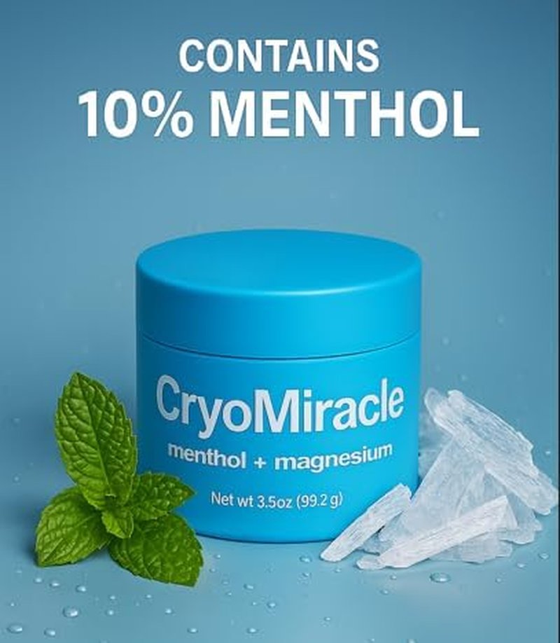 Cooling Relief Cream - Menthol & Magnesium for Soothing Muscle Discomfort