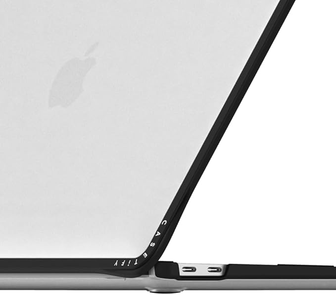 CASETiFY Impact MacBook Air 13" (M1/Intel) Case [Cushioned Impact Corners/Scratch-Resistant/Anti-Slip Grip] - Apple MacBook Case - Clear Black