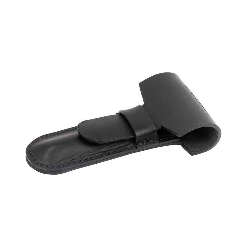 MERKUR Black Leather Razor Case - Vegetable-Tanned Cowhide | Precision Fit for Safety Razors up to 110mm