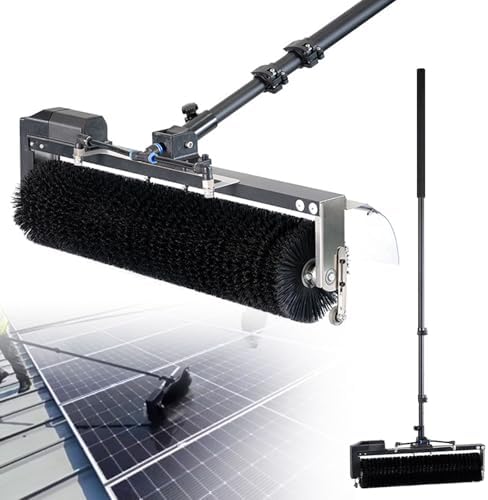 Automatic Solar Panel Cleaning Kit - 7.5m Water Fed Pole, Roller Brush Tool for Efficient Photovoltaic Panel Cleaning, Roof Water Brush for Easy Maintenance