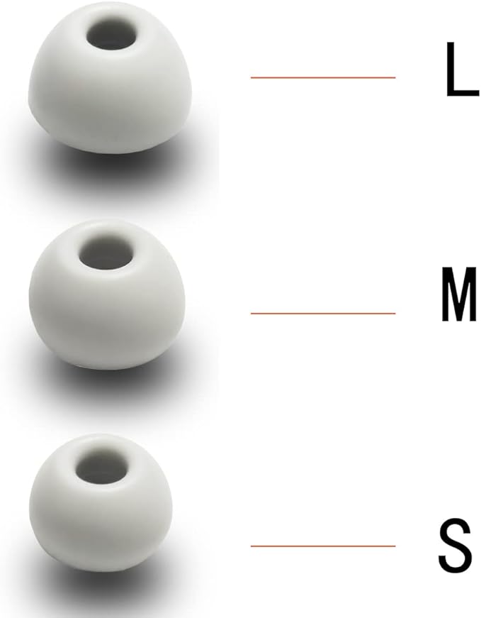 Silicone Ear Tips for Beats Fit Pro, Studio Buds & Solo Buds, Universal Replacement for Beats Earbuds, 6 Pairs LMS Gray White
