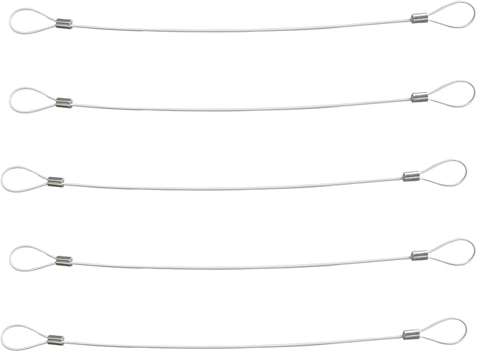 Ciyebst Cable Tethers 5 Pack with Crimping Tool (12 Inches, White Color), Adjustable Security Cable Look, Universal DIY Adapter Tethering Ties Kit for Computer Cord, Pre-Assembled, Tamper-Resistant